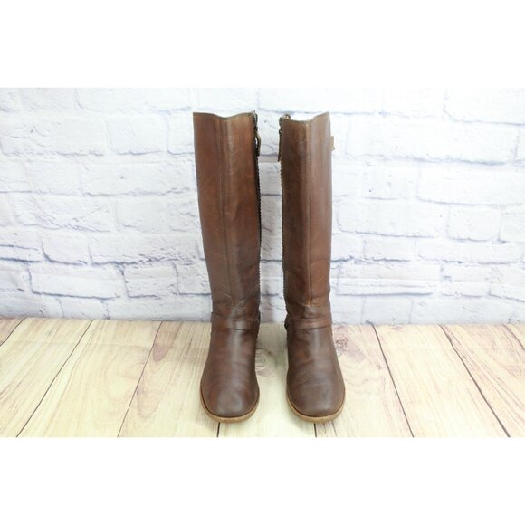 Teva De La Vina Dos Tall Casual Boots Waterproof Leather Bison Size 6 - Picture 4 of 10